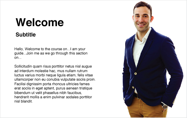 E-Learning Welcome Slide designed by Frank Toth