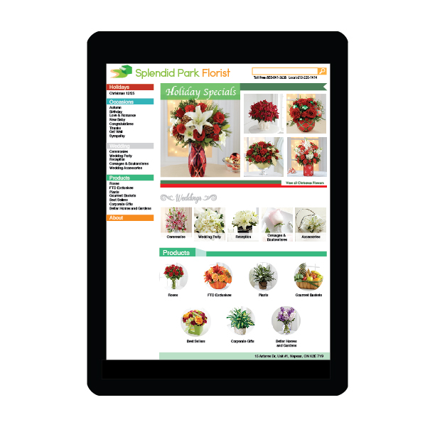 Flower Shop website designed by Frank Toth