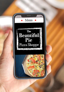 Layout image of Beautiful Pie website on a phone