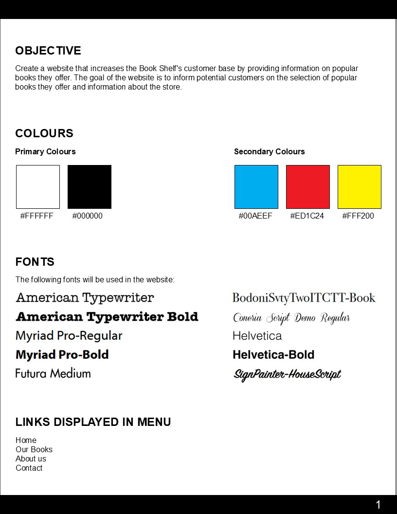 Visual Presentation Design for The Book Shelf