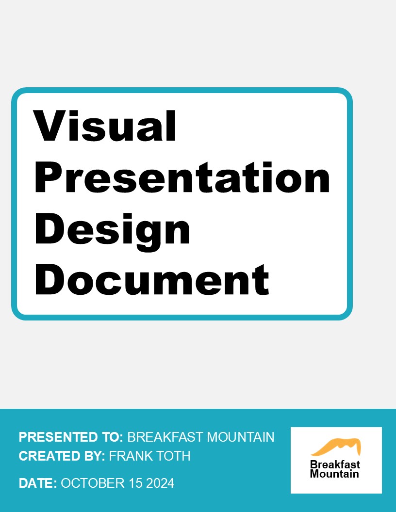 Visual Presentation Design for Breakfast Mountain