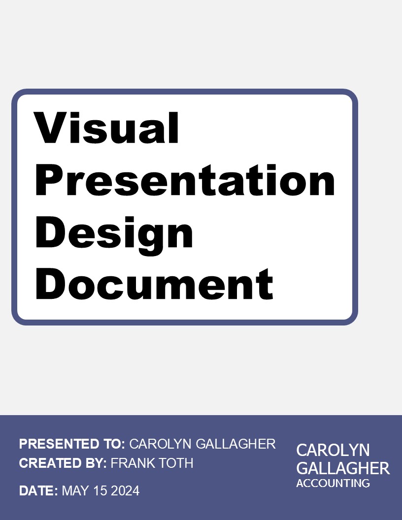 Visual Presentation Design for Carolyn Gallagher