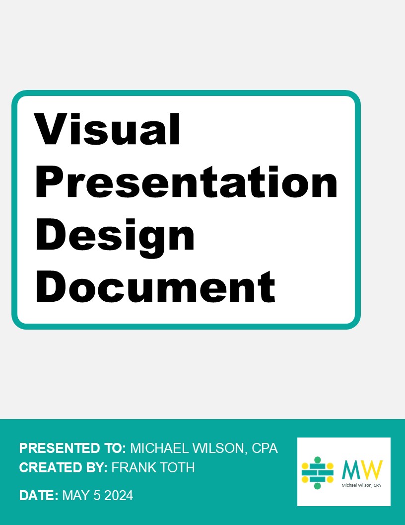 Visual Presentation Design for Michael Wilson