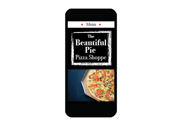 Pizza Shop website designed by Frank Toth