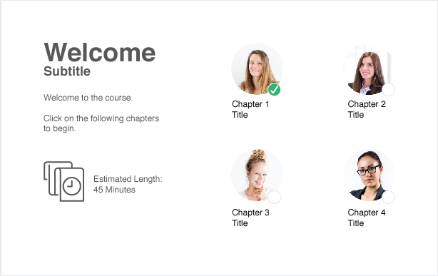 Third E-Learning menu example