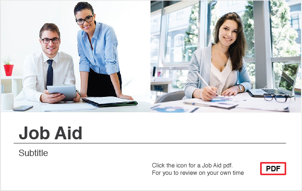 Third E-Learning job aid slide example